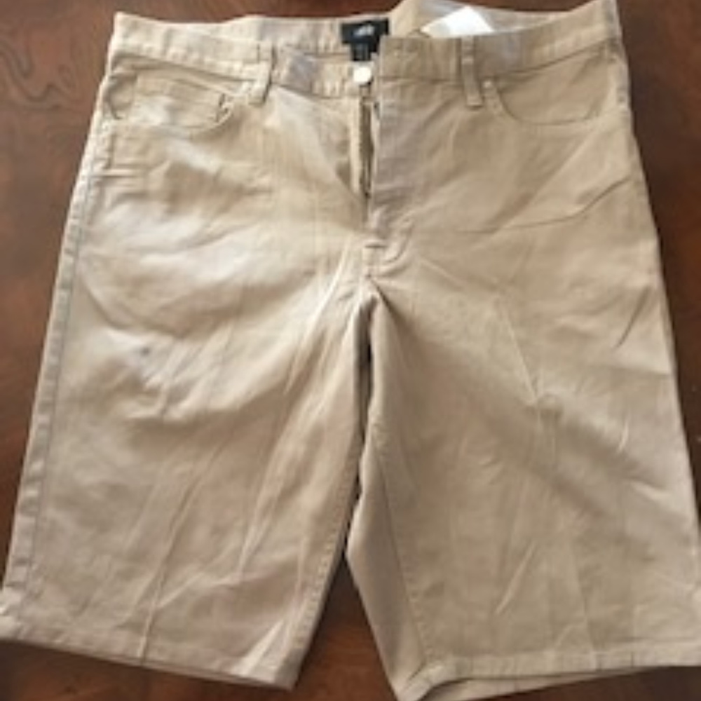 H & M Khaki Cotton Straight Legs Shorts